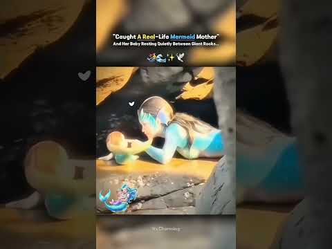 Caught A Real-Life Mermaid Mother —  And Her Baby Resting Quietly Between Giant Rocks… ?‍♀️✨ thumbnail