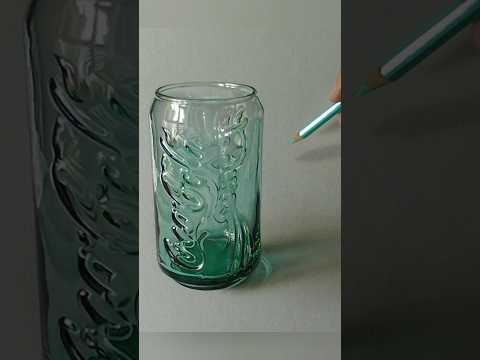 Hyper-realistic green glass #drawing thumbnail