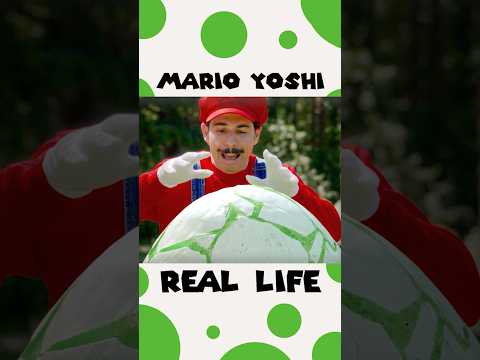 Mario Meets Yoshi for the FIRST TIME IRL 🤯🦖🍄 #Mario #Yoshi #RealLife thumbnail