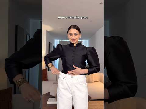 How to fix your too big jeans with a hair elastic 👖🤯 | Subscribe for #shorts thumbnail