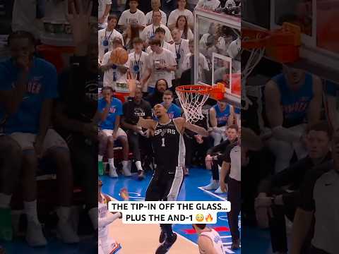 Wemby contorts his body for the tip-in and-1 🔥 thumbnail
