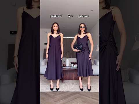 How to fix a too big dress 🤍👀 | YES or NO? #howto #fashionhacks thumbnail