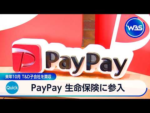 PayPay 生命保険に参入 2027年10月 T＆D子会社を買収【WBS】 thumbnail