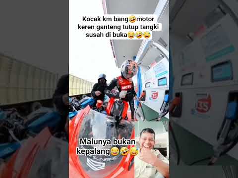 #kocak motor keren ganteng tutup tangki susah di buka??? #hiburanlucu #shorts thumbnail