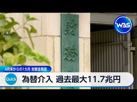 為替介入 過去最大11.7兆円　4月末からの1カ月 財務省発表【WBS】 thumbnail