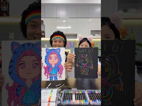 Do you choose Team Girl or Team Boy? 🎨✍️🤔 #shorts #drawing #kpopdemonhunters #gugugaga thumbnail