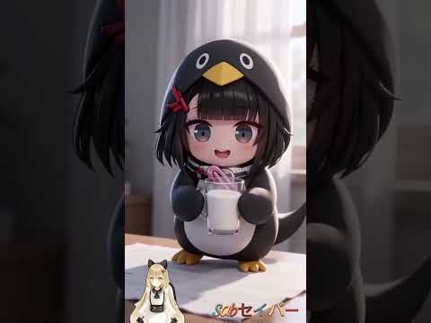 Hot Milk ?#shorts #gugugaga #milk #hotmilk #endministrator #penguin #chibi #ai #camera #happy thumbnail