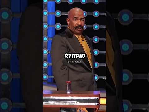 Steve ‘Who did this stupid A*S survey' #familyfeud #steveharvey #shorts thumbnail