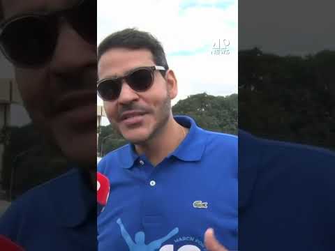 Jorge Messias critica Flávio na Marcha para Jesus: “Não é momento para comício” #Shorts thumbnail