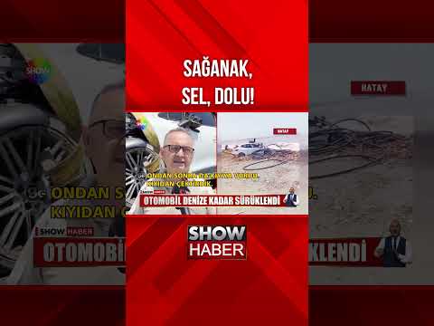 Selde otomobil denize kadar sürüklendi! #showanahaber #shorts thumbnail