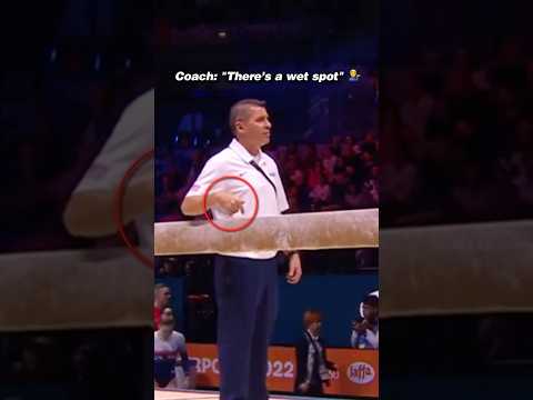 The infamous leaky beam at 2022 Worlds💀 #gymnastics #beam #fall #sports thumbnail