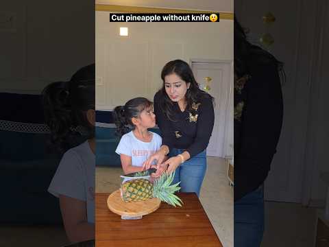 "Cut pineapple easily without knife." ??? #relatable #trending #shorts thumbnail