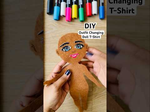 DIY Doll Outfit T-shirt? #crafteradiri #diy #handmade #shorts #outfitchangingdolltshirt #diytshirt thumbnail