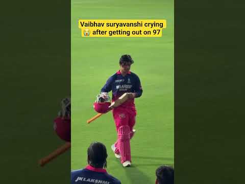 Vaibhav suryavanshi crying 😢 #vaibhavsuryavanshi #indiancricketer #cricket thumbnail