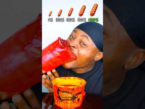 Buldak HOTDOGS 1-100 Percent!? 🥵 thumbnail