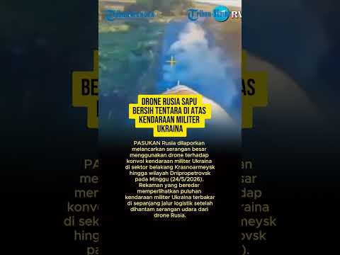 DRONE RUSIA SAPU BERSIH TENTARA DI ATAS KENDARAAN MILITER UKRAINA thumbnail