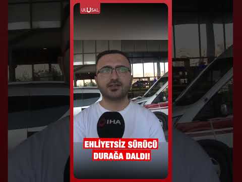 İstanbul'da ehliyetsiz sürücü durağa daldı! #shorts thumbnail