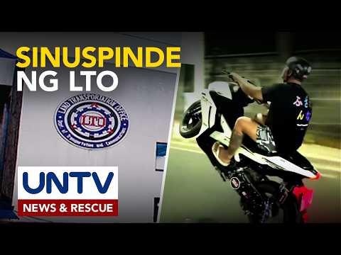 Lisensya ng rider na nag-wheelie sa pampublikong kalsada, sinuspinde ng LTO thumbnail
