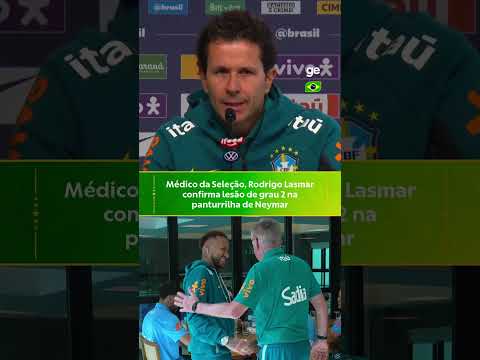 MÉDICO DA SELEÇÃO CONFIRMA LESÃO MUSCULAR DE GRAU 2 NA PANTURRILHA DE NEYMAR | #shorts | ge.globo thumbnail