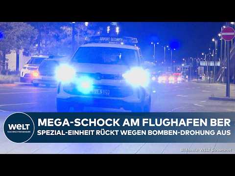 FLUGHAFEN BER: Schock wegen Bombendrohung! Spezial-Einheit sperrt Terminal ab thumbnail