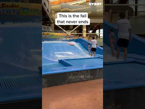 Sometimes the pool waves goodbye for you! ? #wave #pool #water #fails #shorts thumbnail