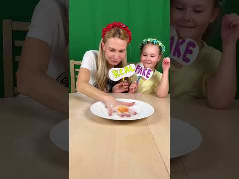 True scrambled eggs 🍳 or false res pepper 🫑 #shorts Funny challenge by Tiktok Family thumbnail