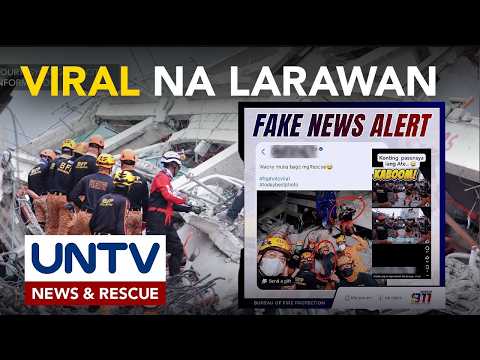 BFP: Viral na larawan ng rescuers sa gumuhong gusali sa Pampanga, peke thumbnail