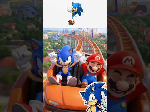 SONIC AND MARIO ABSOLUTELY LOVE ROLLER COASTERS 😂☠️ #sonik thumbnail