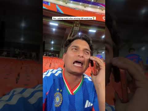 Calling modiji after winning t20 world cup ??? most viral comedy ? #shorts #ytshorts thumbnail