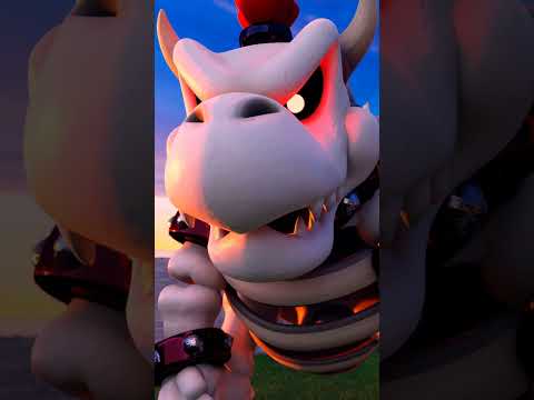 Bowser gets hit by a Lightning and transform into a Skeleton Bowser  #animation #mario #bowser thumbnail