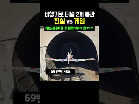 비행기로 터널 2개 통과 현실 vs 게임 thumbnail