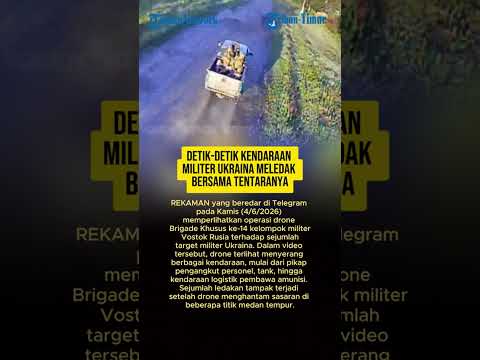 DETIK-DETIK KENDARAAN MILITER UKRAINA MELEDAK BERSAMA TENTARANYA thumbnail