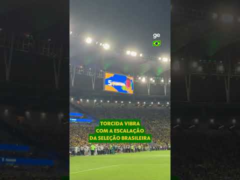 TORCIDA VIBRA NO MARACANÃ COM A ESCALAÇÃO DA SELEÇÃO BRASILEIRA | #shorts | ge.globo thumbnail