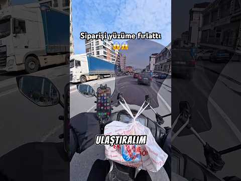 Siparişi yüzüme fırlattı 😱🥹 #shorts #keşfet #motovlog #viral #fyp #tiktok #trendyolgo #fyp #viral thumbnail