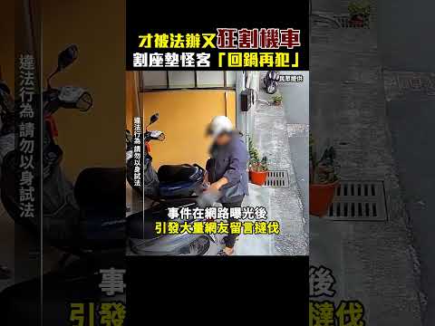 才被法辦又狂割機車　割座墊怪客「回鍋再犯」 @ChinaTimes #shorts #重機 #機車 #坐墊 #累犯 #宜蘭 #交通 thumbnail