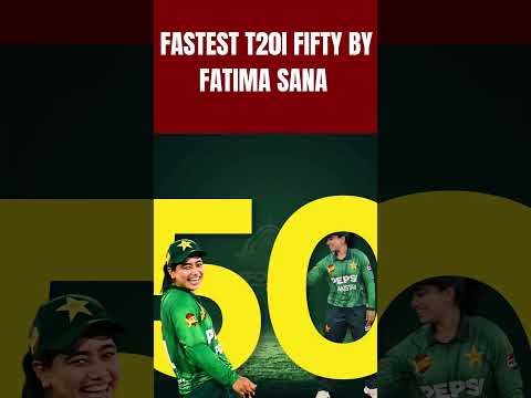 Fatima Sana scored the fastest T20I fifty by any batter from Pakistan.?? thumbnail