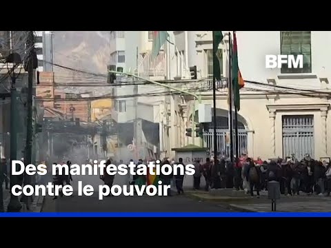 Bolivie: la mobilisation contre le président s'intensifie avec des affrontements dans la capitale thumbnail