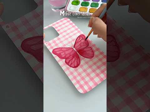 Cute Easy painting for your mobile cover ?✨#shorts #art #drawing #painting #youtubeshorts thumbnail