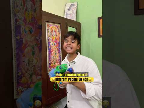 Different people on Holi ?? #shorts #trending thumbnail