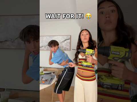 PRANKING my BF with his drill! 🤣🤭🤫 #shorts #funny thumbnail