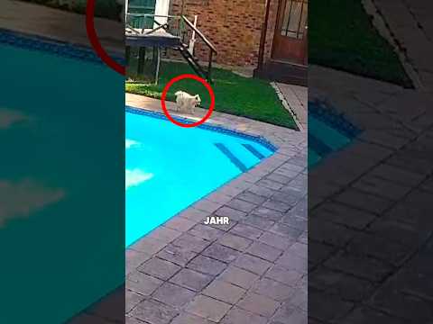 Der Hund ist in den Pool gefallen und konnte nicht schwimmen 😞 #shorts thumbnail