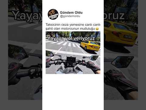 Taksicinin ceza yemesine canlı canlı şahit olan motorcunun mutluluğu 😂 thumbnail