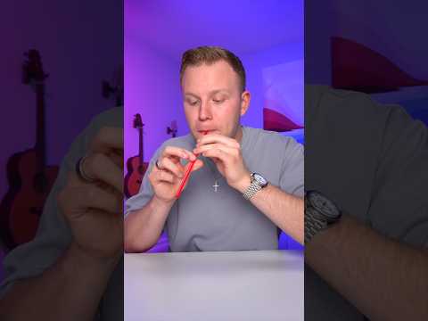 How to make a flute from a plastic straw! thumbnail