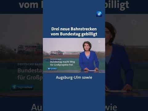 Drei neue Bahnstrecken hat der Bundestag gebilligt #tagesschau #nachrichten #bahn #zug #sylt #news thumbnail