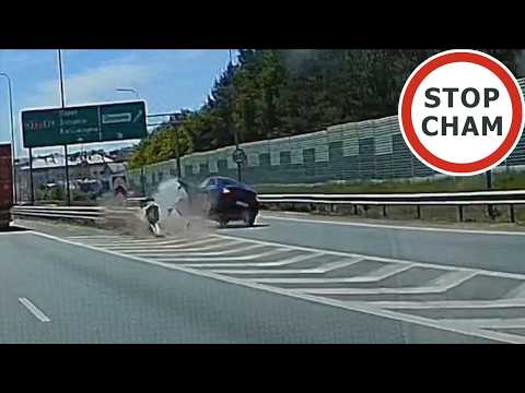 Nieudany zjazd Mercedesa  - zahaczył o barierki #2256 Wasze Filmy thumbnail