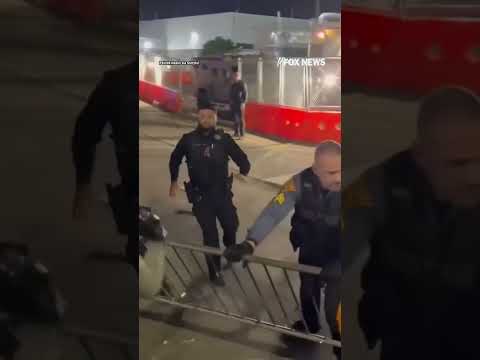 Police HOLD OFF anti-ICE agitators in New Jersey #foxnews #news #shorts #police #protest thumbnail