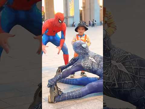The boy surprised the superheroes! 😱 #spiderman thumbnail