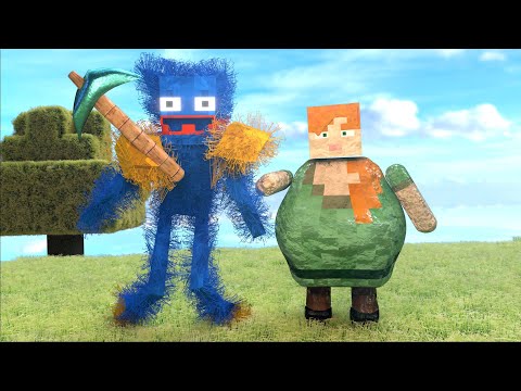 Huggy Wuggy plays Minecraft #Shorts thumbnail