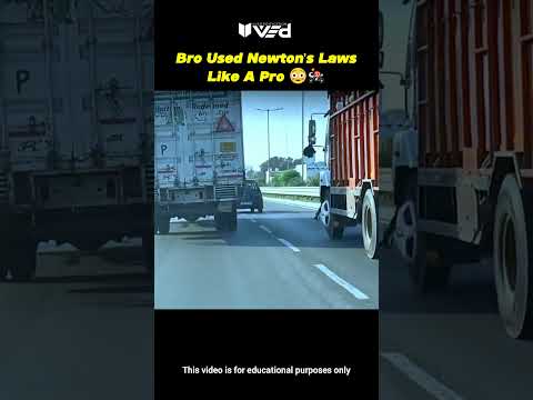 Bro Used Newton’s Laws Like A Pro?! 🤯🏍️🚗 #shorts thumbnail