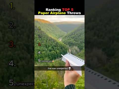 Ranking TOP 5 Paper Airplane Throws ?? #usa thumbnail